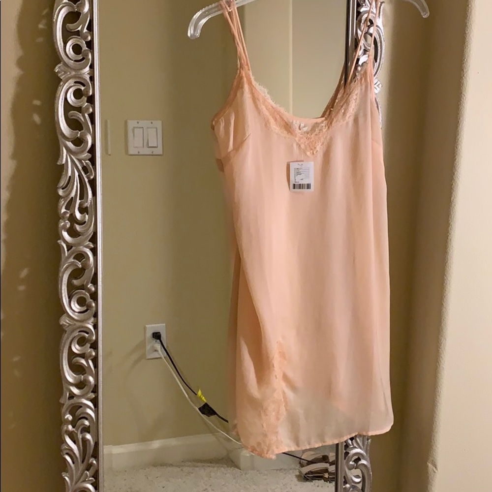 Peach slip dress urban outfitters